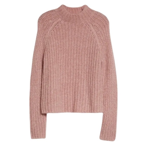 🌺SOLD ON BAY🌺 $425 Vince Alpaca Blend Sweater Pink XLarge SOFT Loose Stretch Rib - Picture 8 of 15